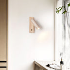 Applique murale cylindrique en travertin avec spot Ornoria | Fioriscas