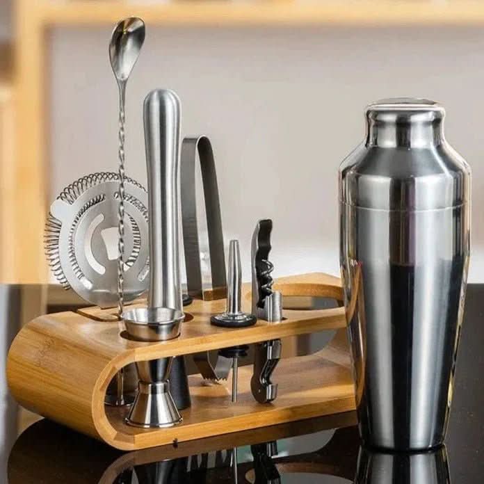 Juego de coctelería de acero inoxidable de 10 piezas para preparar bebidas con estilo - Fioriscas