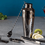 Juego de coctelería de acero inoxidable de 10 piezas para preparar bebidas con estilo - Fioriscas