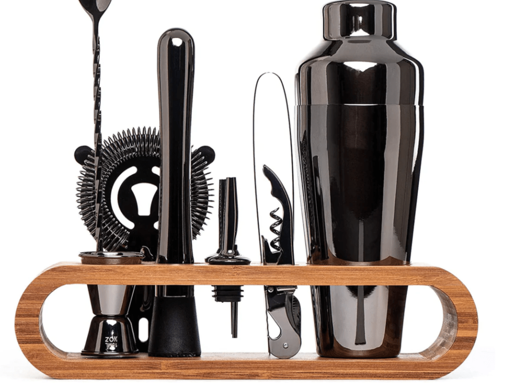 Juego de coctelería de acero inoxidable de 10 piezas para preparar bebidas con estilo - Fioriscas