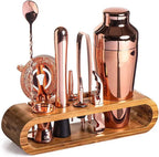 Juego de coctelería de acero inoxidable de 10 piezas para preparar bebidas con estilo - Fioriscas