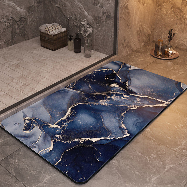 Stonewell Plush Bathroom Mat, Non-Slip Quick-Dry Bath Rug