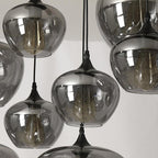 June minimalistische fles glazen hanglamp smoke grijs | Fioriscas