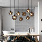 June minimalistische fles glazen hanglamp smoke grijs | Fioriscas