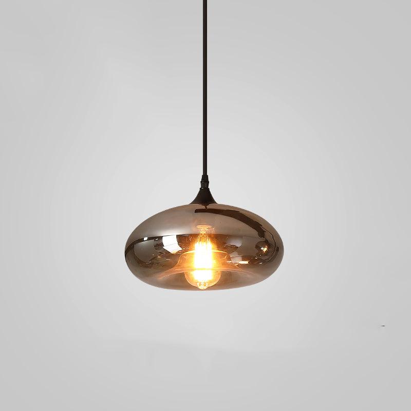 June minimalistische fles glazen hanglamp smoke grijs | Fioriscas