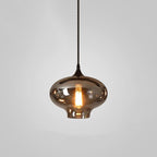 June minimalistische fles glazen hanglamp smoke grijs | Fioriscas