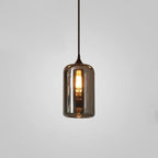 June minimalistische fles glazen hanglamp smoke grijs | Fioriscas