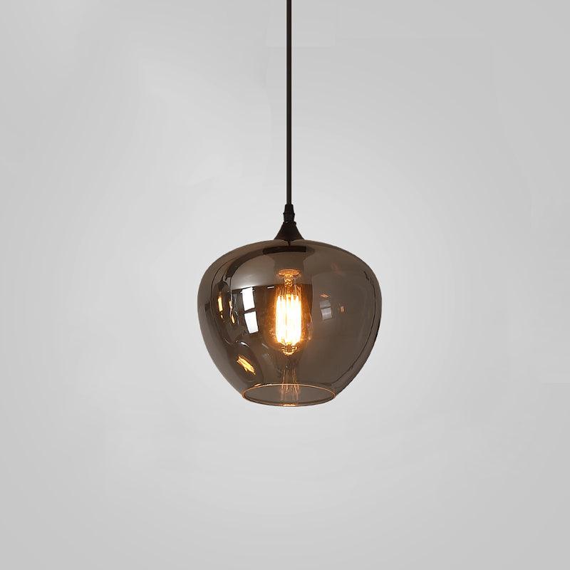 June minimalistische fles glazen hanglamp smoke grijs | Fioriscas