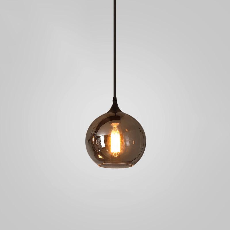 June minimalistische fles glazen hanglamp smoke grijs | Fioriscas