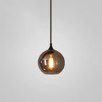 June minimalistische fles glazen hanglamp smoke grijs | Fioriscas