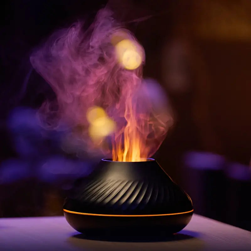 Aromatherapie-mistverstuiver met vlameffect en functie voor etherische olie