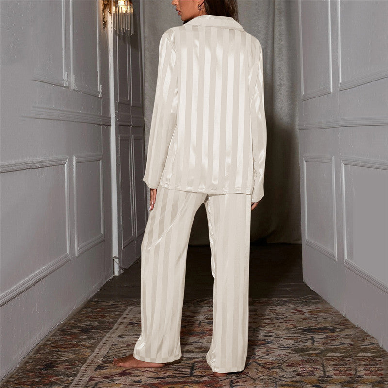 Completo pigiama in seta da donna, top e pantaloni da notte a maniche lunghe NovaSilk