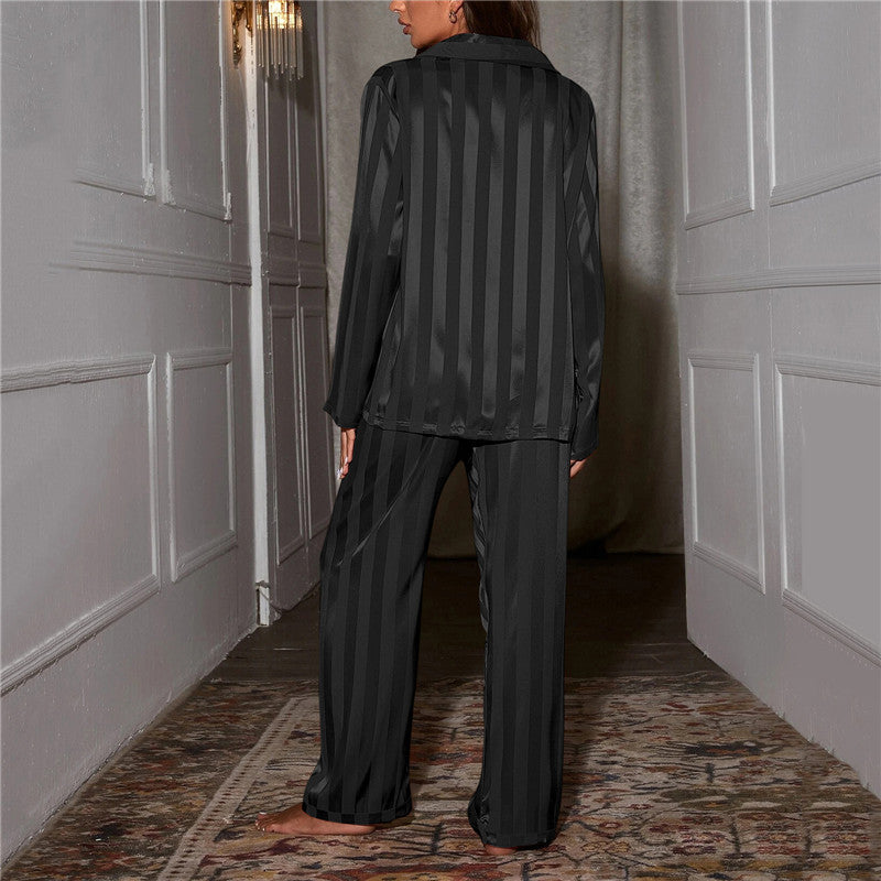 Completo pigiama in seta da donna, top e pantaloni da notte a maniche lunghe NovaSilk