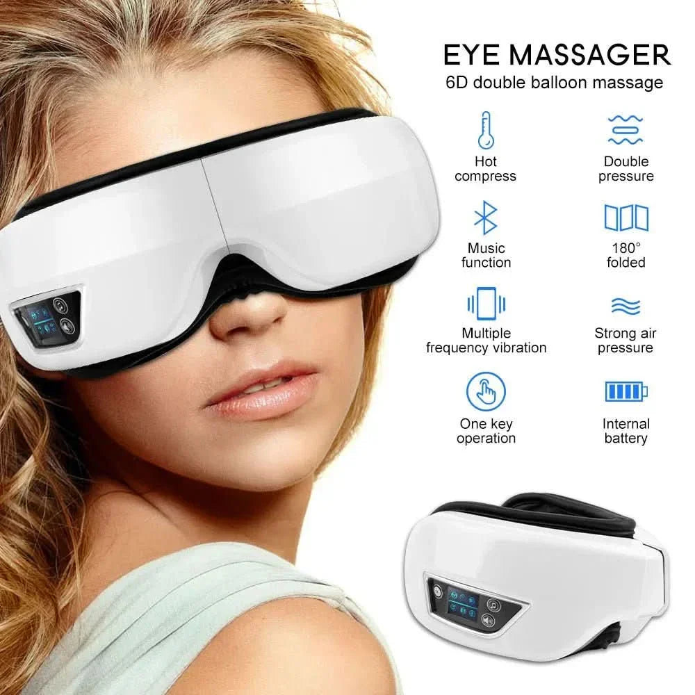 Massagem com pressão de ar, calor e vibração, com Bluetooth e função dobrável - Fioriscas