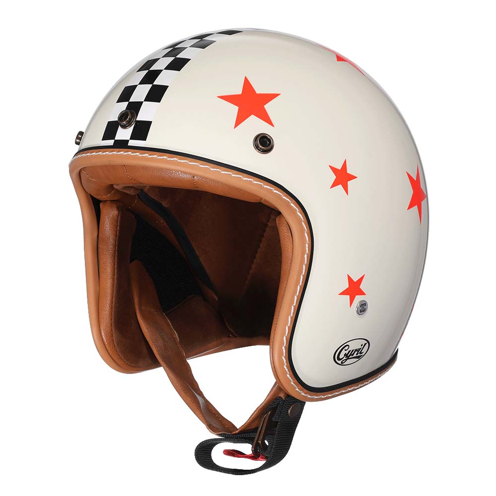 Low-Profile Retro Motorcycle Helmet, Open-Face Vintage Style, DOT & ECE Approved