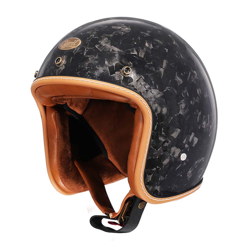 Low-Profile Retro Motorcycle Helmet, Open-Face Vintage Style, DOT & ECE Approved