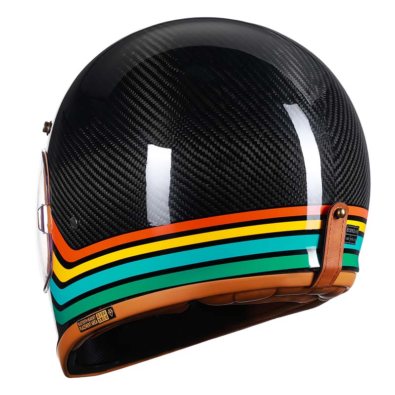 F389TS Carbon Fiber Motorcycle Helmet DOT ECE Approved | Fioriscas