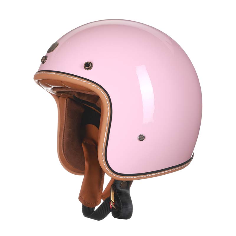 Low-Profile Retro Motorcycle Helmet, Open-Face Vintage Style, DOT & ECE Approved
