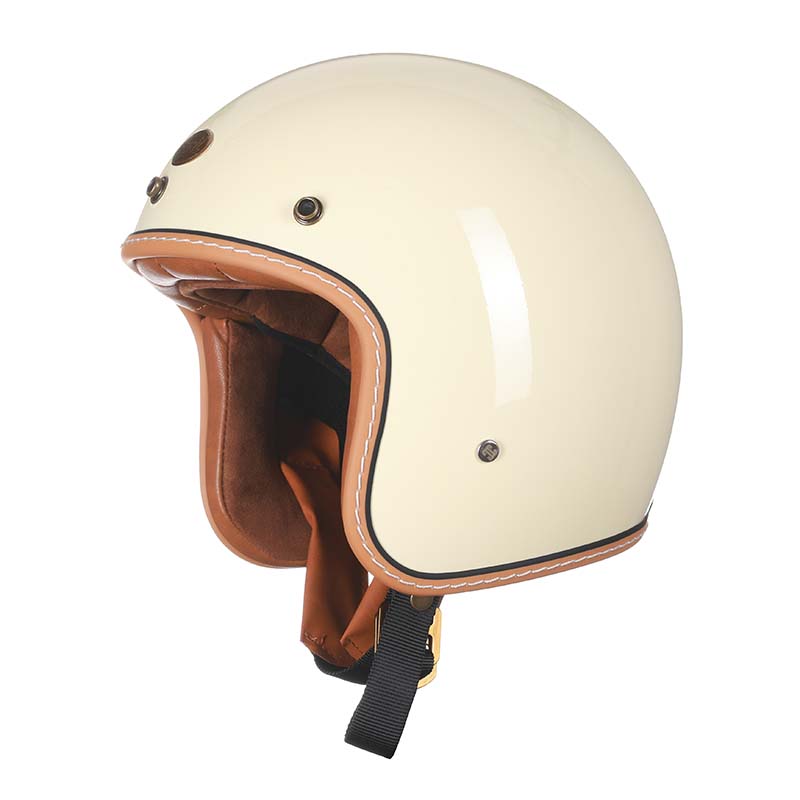 Low-Profile Retro Motorcycle Helmet, Open-Face Vintage Style, DOT & ECE Approved