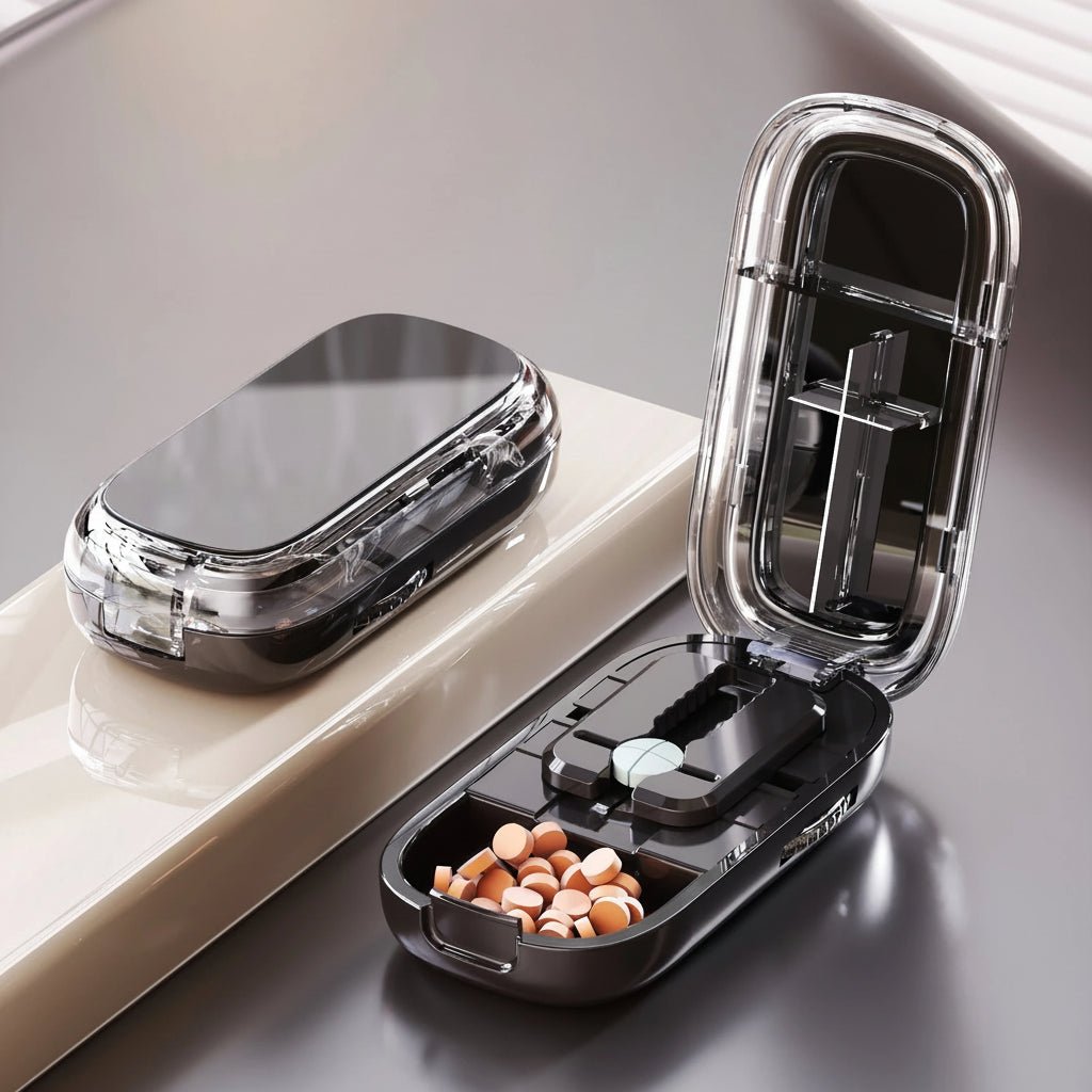 Safe Pill Cutter with Invisible Storage Box - Fioriscas