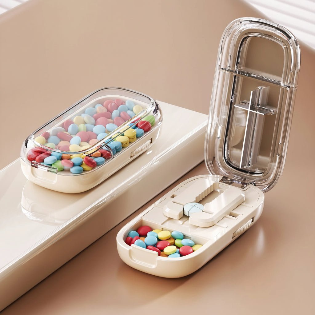 Safe Pill Cutter with Invisible Storage Box - Fioriscas
