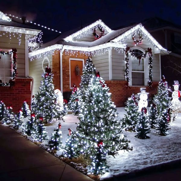 Solar LED Garland with 300 Lights, 8 Modes, IP65 Weatherproof - Fioriscas