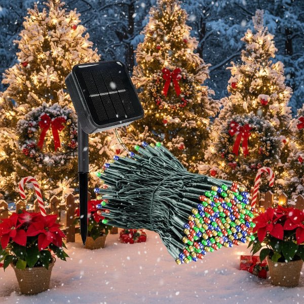 Solar LED Garland with 300 Lights, 8 Modes, IP65 Weatherproof - Fioriscas