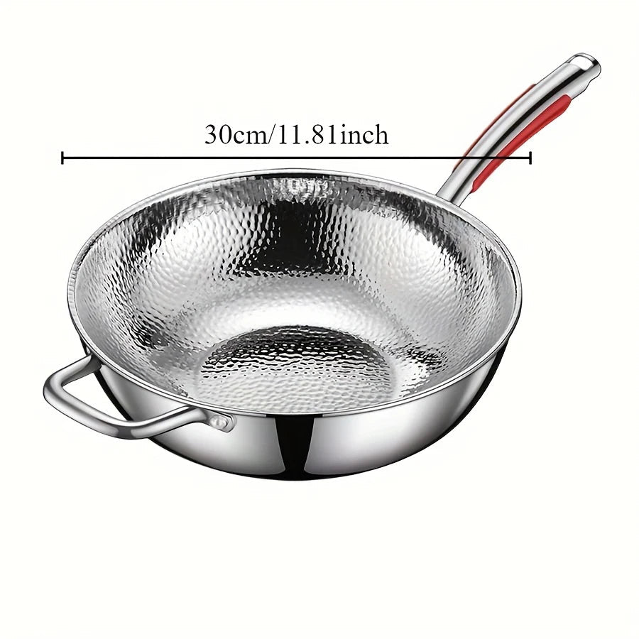 Titanový wok pro indukční varné desky s kulatým dnem