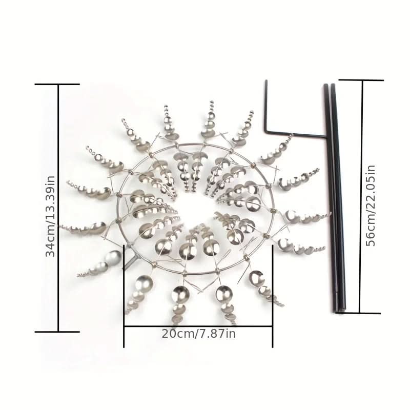 Premium wind spinner with double rotation for elegant outdoor area - Fioriscas