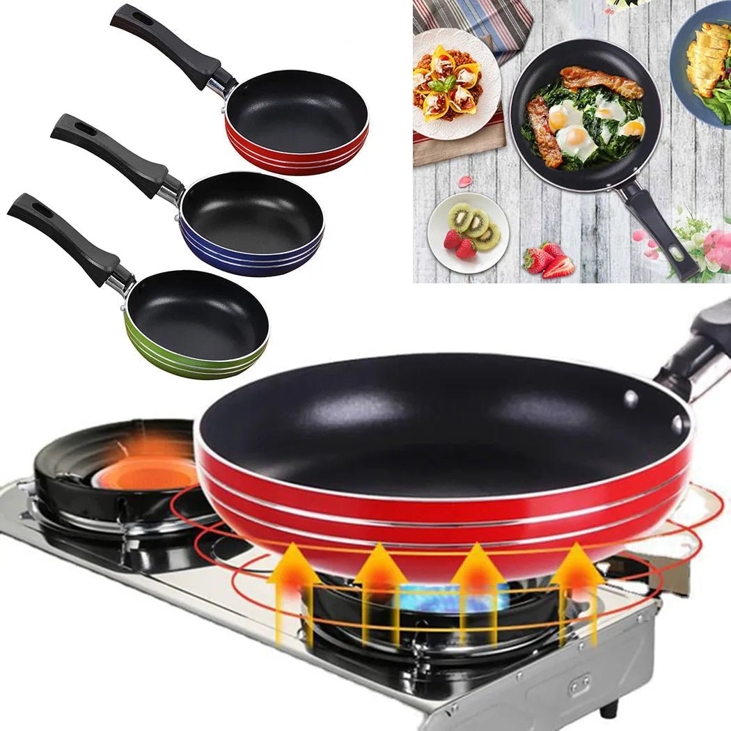Set med ministekpannor i rostfritt stål med non-stick-beläggning för hälsosam matlagning - Fioriscas