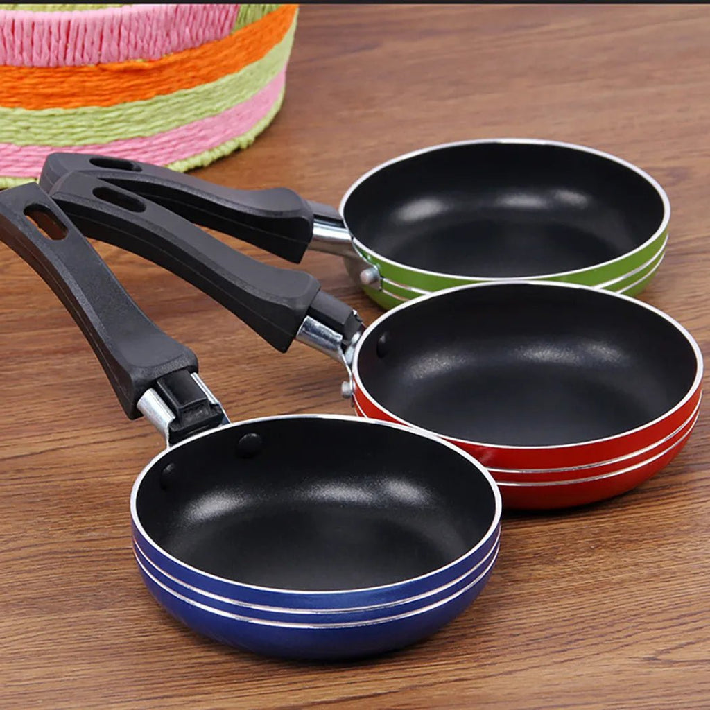 Set med ministekpannor i rostfritt stål med non-stick-beläggning för hälsosam matlagning - Fioriscas