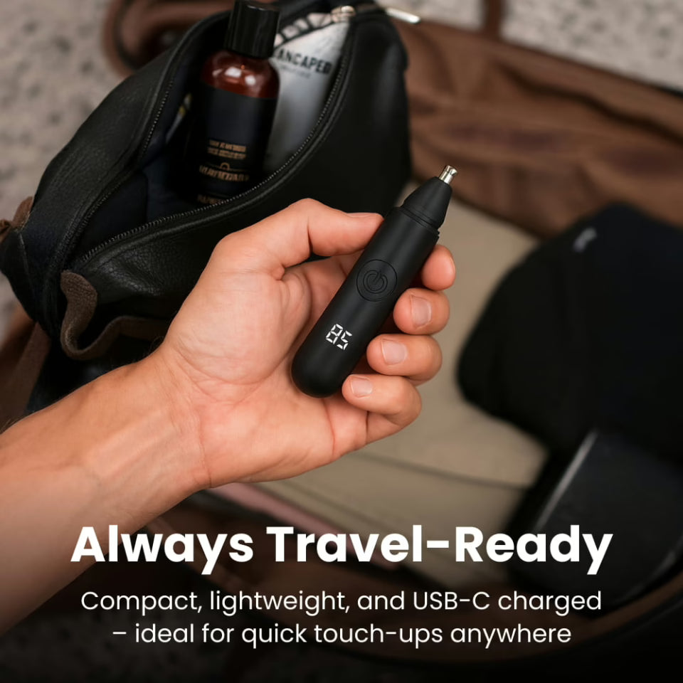 USB-C Rechargeable Nose & Ear Hair Trimmer, Waterproof & Quiet