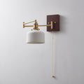 Artistieke Walnoot Messing Wandlamp Verstelbare Arm Vintage | Fioriscas