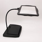 Full-Page Magnifying Floor Lamp With 3x LED Lens And Gooseneck Arm