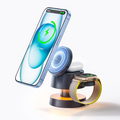 Asztali éjjeli lámpa 4 az 1-ben mágneses vezeték nélküli töltő iPhone-hoz, AirPodshoz és Apple Watchhoz | Fioriscas