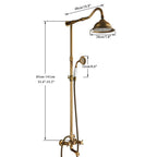 Marlen In-Wall Shower System, Antique Brass Finish, Thermostatic Valve