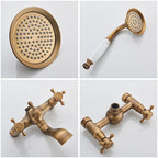 Marlen In-Wall Shower System, Antique Brass Finish, Thermostatic Valve
