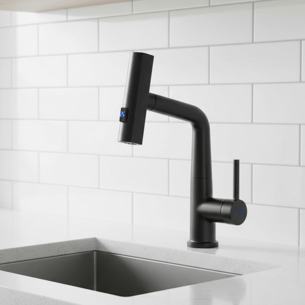 360° rotating tap with LED temperature display - Fioriscas