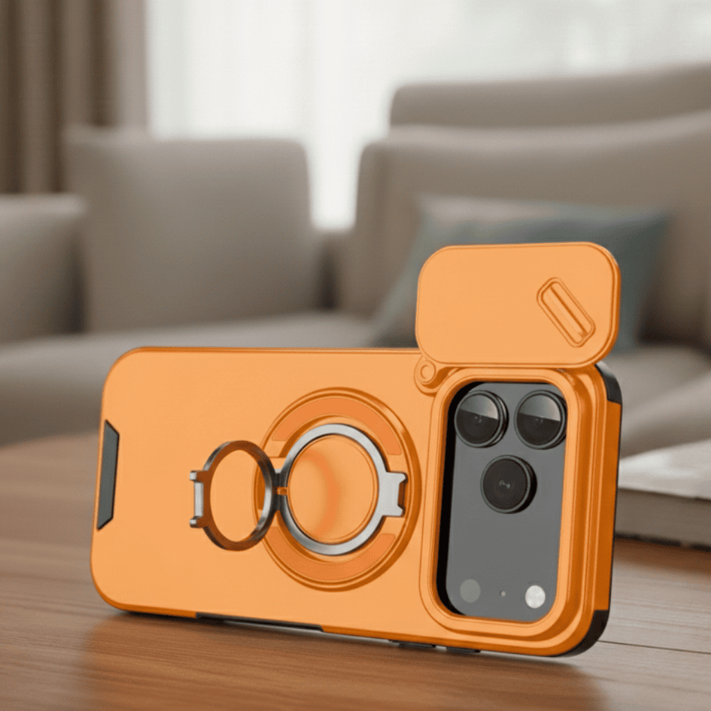 Custodia resistente e antiurto con anello magnetico per iPhone 17 - Fioriscas