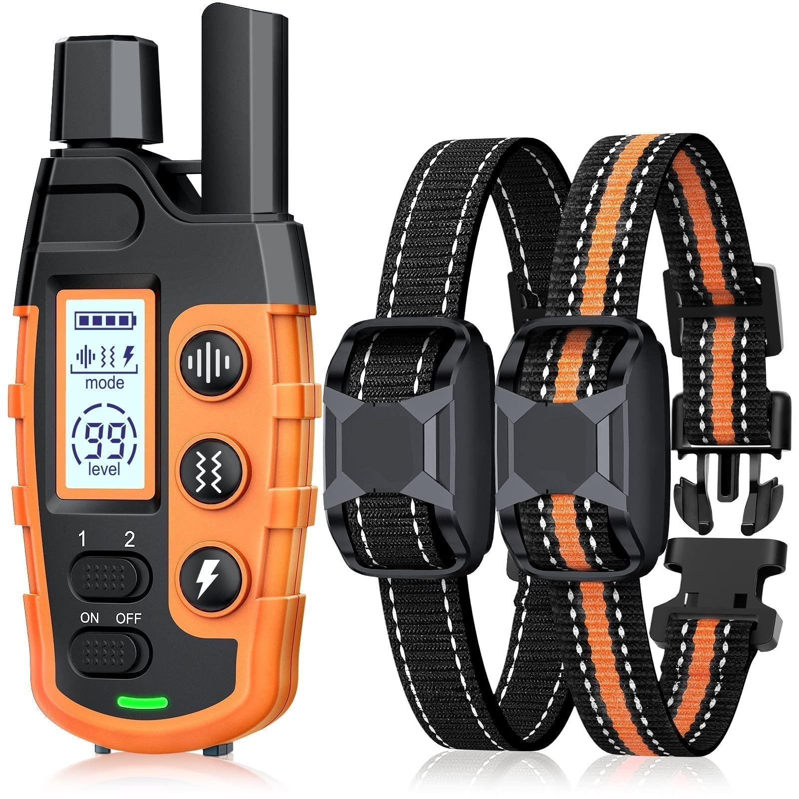 Waterproof Remote Dog Training Collar With Vibration, Beep & Static Modes
