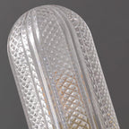 Evania Messing- und strukturiertes Glas Doppel-Wandleuchte | Fioriscas