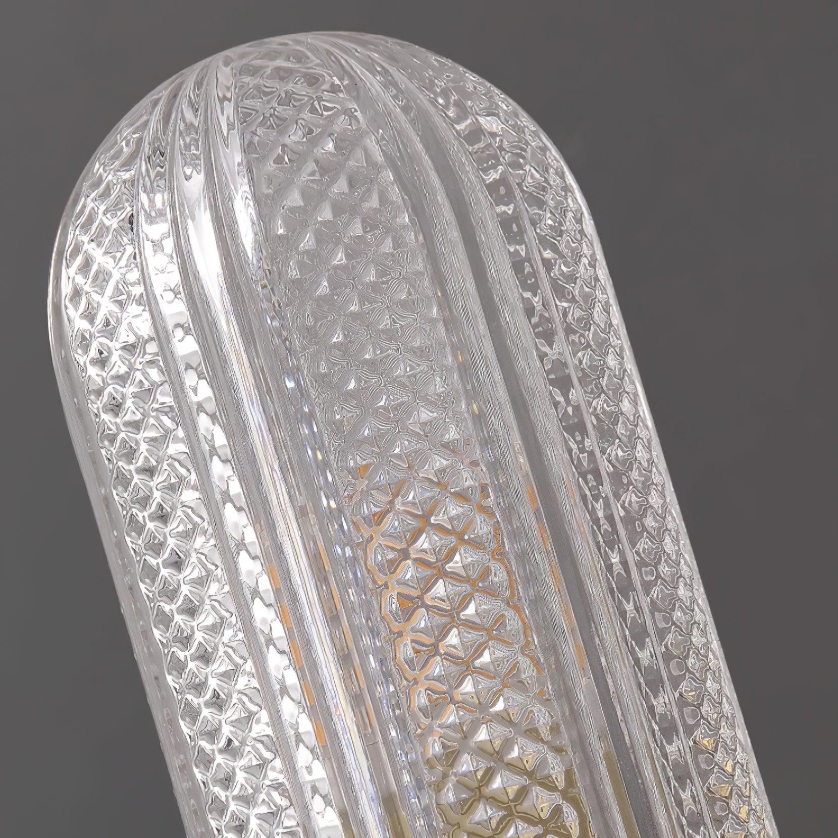 Evania Messing- und strukturiertes Glas Doppel-Wandleuchte | Fioriscas