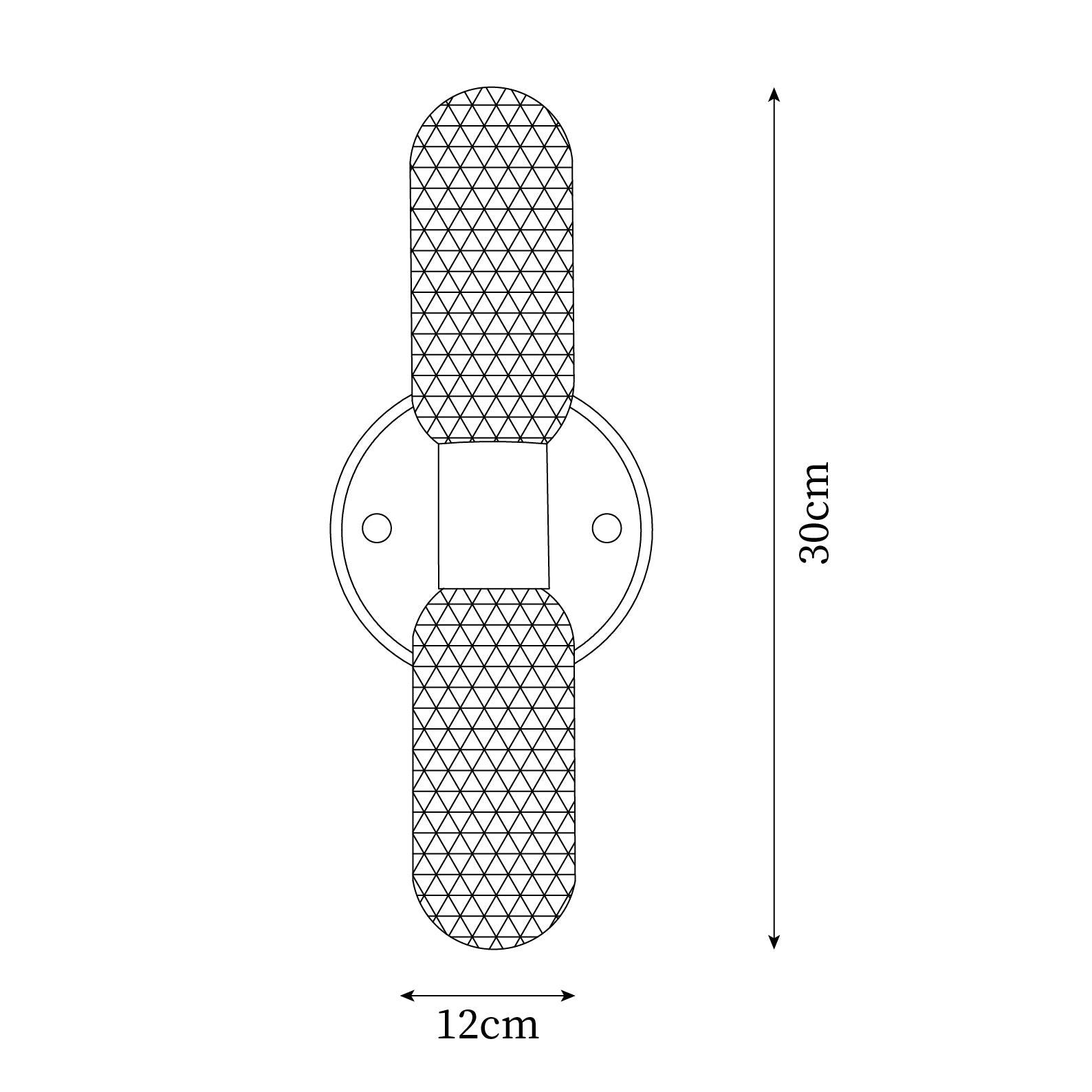 Evania Messing- und strukturiertes Glas Doppel-Wandleuchte | Fioriscas