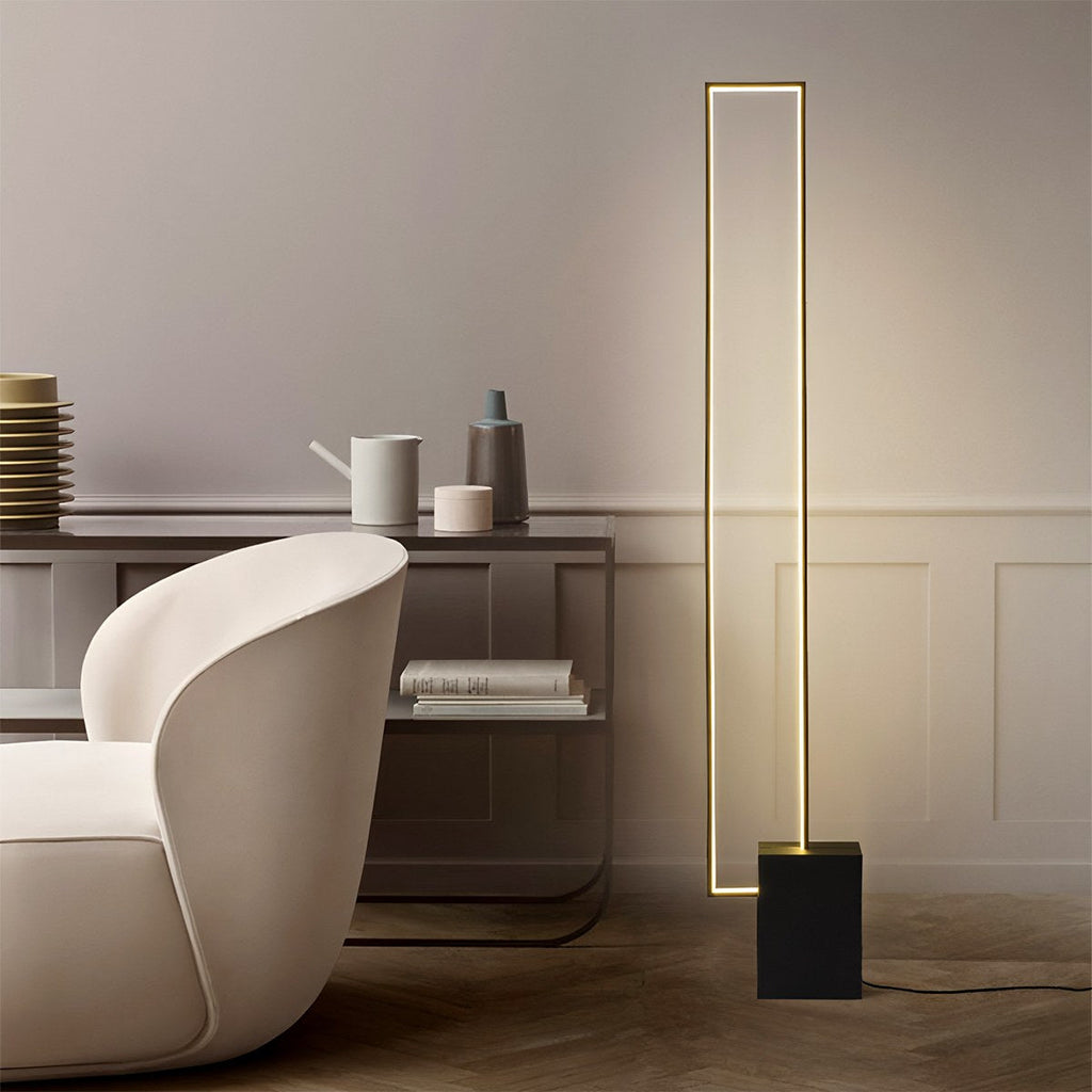 Lampada da terra moderna AstraLume con luminosità regolabile per spazi abitativi