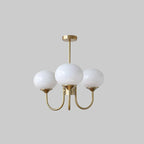 Alora Glass Chandelier, Pale Pink Shades, Copper or Chrome, 3 or 5 Lights
