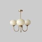 Alora Glass Chandelier, Pale Pink Shades, Copper or Chrome, 3 or 5 Lights