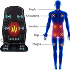 LumaRelief Elite Heated Massage Cushion With Eight Vibration Motors