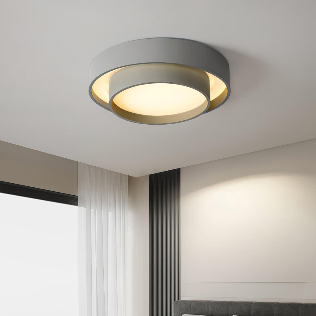 Arux Nordic Art Deco Circular Flush Mount Ceiling Light - Neutralighting