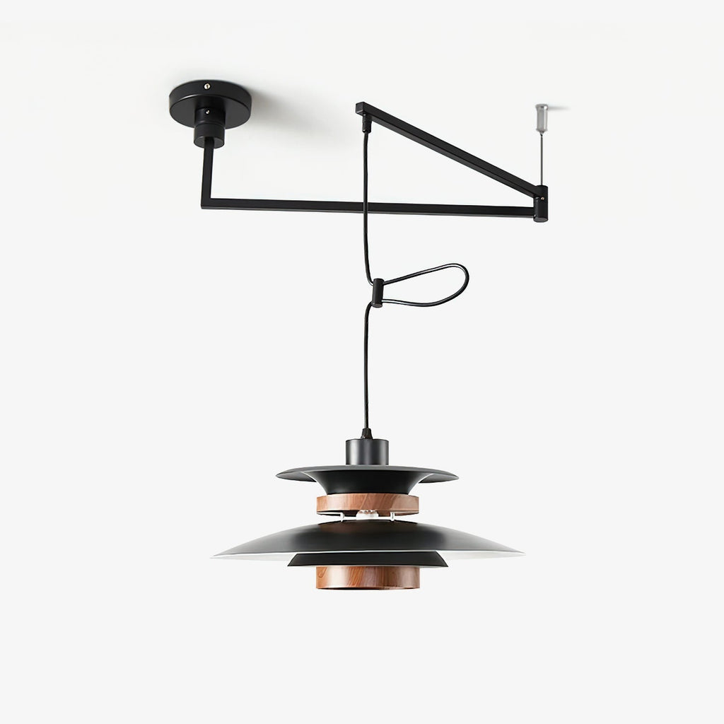 Solva hanglamp met draaibare pendels, Scandinavische stijl, ontwerp met vier kappen