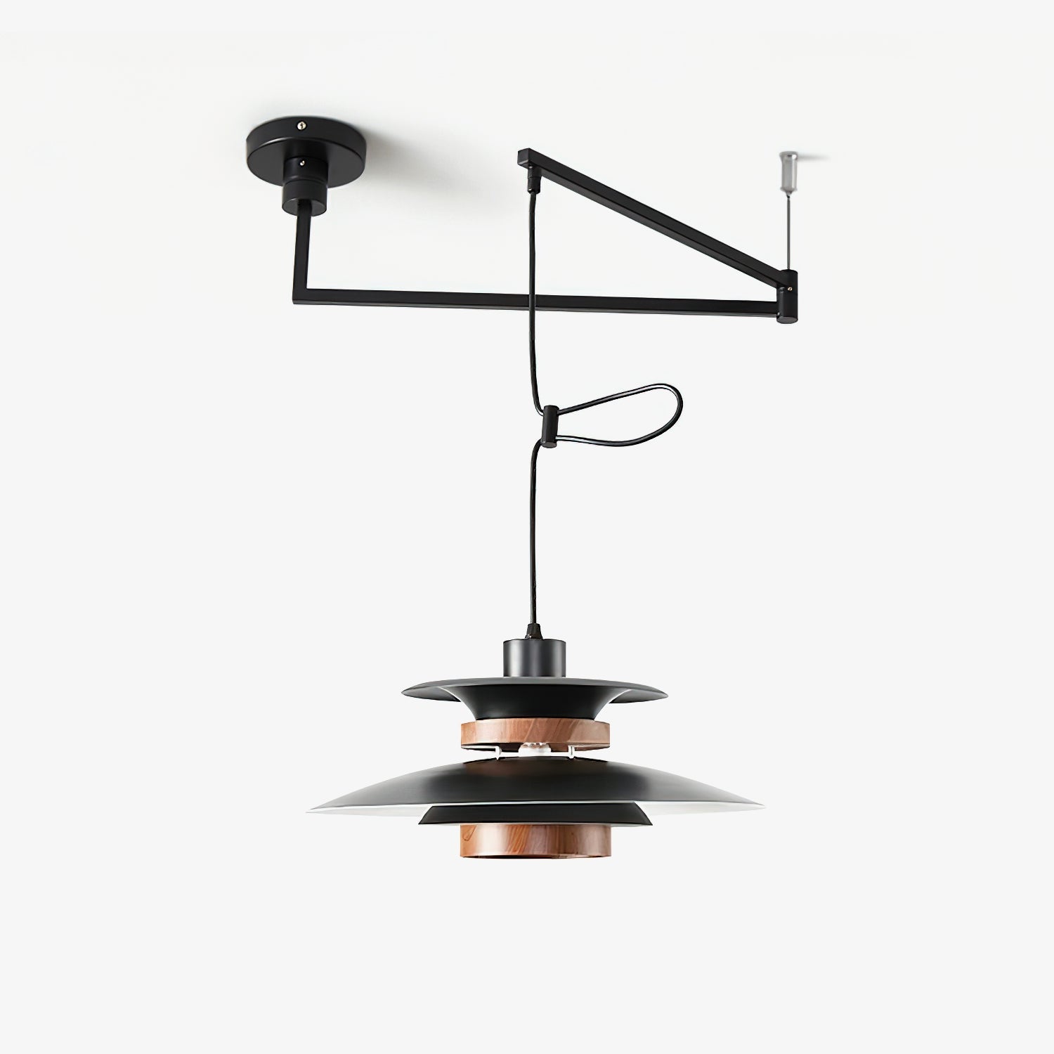Solva hanglamp met draaibare pendels, Scandinavische stijl, ontwerp met vier kappen